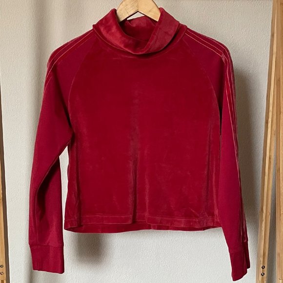 Adidas Women's Sport ID Velour Funnel Neck Cropped Top : Size S/M (8-10)